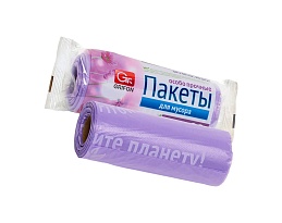 Мешки для мусора 35 л, ароматизированные, сиреневые, в рулоне 20 шт., ПНД, 12 мкм, 560х530 мм, GRIFON Полевые Цветы, 100-034 в Нижневартовске