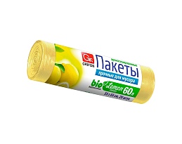 Мешки для мусора 60 л, ароматизированные, Лимон, желтые, в рулоне 20 шт., ПНД, 9 мкм, 650х550 мм, GRIFON Aroma, 101-023 Li в Нижневартовске