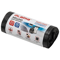 Мешки для мусора 20 л, черные, в рулоне 30 шт., ПНД, 8 мкм, 500х450 мм, LAIMA, 601376 в Нижневартовске