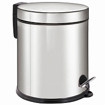 Ведро-контейнер для мусора урна с педалью LAIMA Classic Plus, 5 л, зеркальное в Нижневартовске