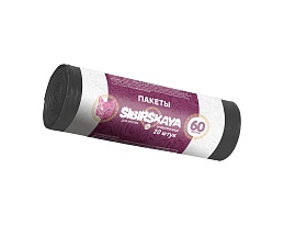 Мешки для мусора 50 л, черные, в рулоне 20 шт., ПНД, 10 мкм, 700х600 мм, SIBIRSKAYA, 101-006 S в Нижневартовске