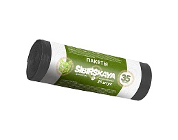 Мешки для мусора 30 л, черные, в рулоне 25 шт., ПНД, 7 мкм, 580х480 мм, SIBIRSKAYA, 101-003 S в Нижневартовске