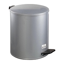 Ведро для мусора с педалью, усиленное, Титан, 15 л, серое, оцинкованная сталь в Нижневартовске