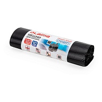 Мешки для мусора 120 л, черные, в рулоне 10 шт., ПНД, 14 мкм, 1100х700 мм, LAIMA, 601385 в Нижневартовске