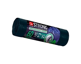 Мешки для мусора 60 л, двухслойные, синие, в рулоне 10 шт., ПВД, 30 мкм, 700х600 мм, GRIFON SUPER POWER , 101-090 в Нижневартовске