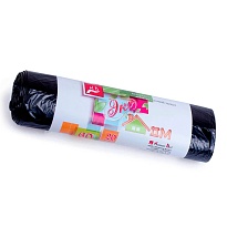 Мешки для мусора 60 л, черные, в рулоне 20 шт., ПНД, 7 мкм, 700х600 мм, Концепция Быта ЭкоДом, 601349 в Нижневартовске