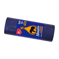 Мешки для мусора 240 л, синие, рулон 10 шт., ПВД 36 мкм, 1350х900 мм, Уфа Пак, МВ1854 (МВ 240-10с) в Нижневартовске