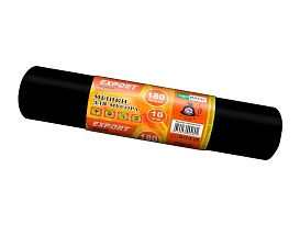 Мешки для мусора 180 л, ароматизированные, черные, в рулоне 10 шт., ПВД, 80 мкм, 1100х930 мм, EXPORT, exp18010142 в Нижневартовске