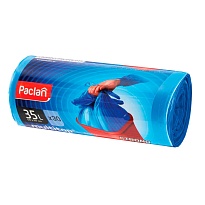 Мешки для мусора 35 л, с ушками, синие, в рулоне 30 шт., ПНД, 10,5 мкм, 640х500 мм, PACLAN Multitop, 600819 в Нижневартовске