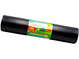 Мешки для мусора 280 л, ароматизированные, черные, в рулоне 10 шт., ПВД 110 мкм, 1400х930 мм, Добрыня, Dob28010black в Нижневартовске