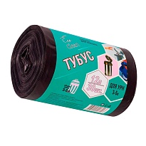 Мешки для мусора 12 л, черные, в рулоне 30 шт., ПНД, 6 мкм, 550х320 мм, Концепция Быта Tubus, 604936 в Нижневартовске