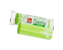 Мешки для мусора 120 л, биоразлагаемые, на втулке, зеленые, в рулоне 10 шт., ПНД, 18 мкм, 1100х700 мм, GRIFON Bio, 100-120 в Нижневартовске