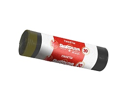 Мешки для мусора 30 л, с завязками, черные, в рулоне 20 шт., ПНД, 12 мкм, 560х530 мм, SIBIRSKAYA, 101-071 S в Нижневартовске
