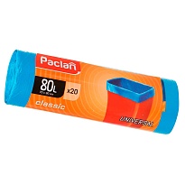 Мешки для мусора 80 л, синие, в рулоне 20 шт., ПНД, 12 мкм, 900х700 мм, PACLAN Classic, 606335 в Нижневартовске