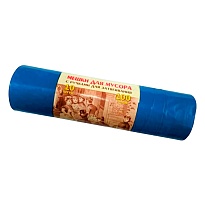 Мешки для мусора 100 л, с завязками, синие, в рулоне 10 шт., ПВД, 40 мкм, 840х670 мм, Концепция Быта Vitalux, 604933 в Нижневартовске